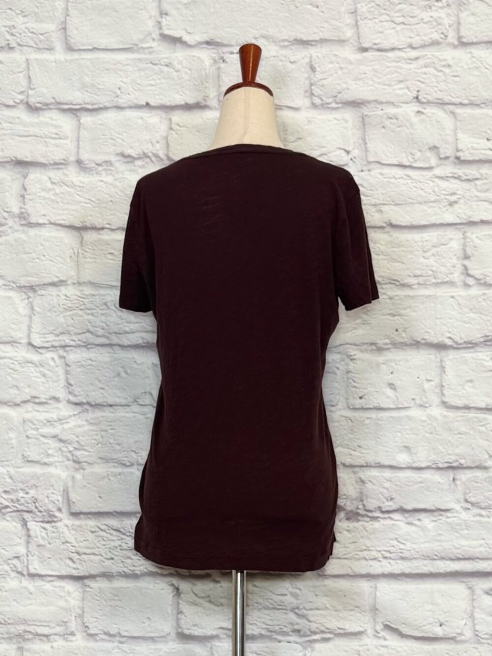 Madewell Maroon Whisper Cotton Pocket Tee Shirt